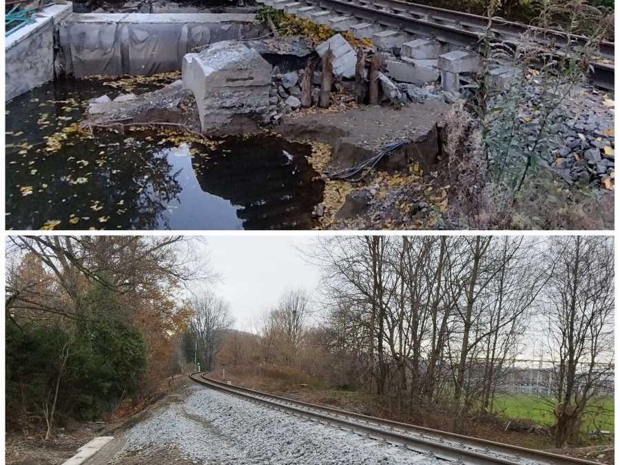 Po dvou a půl měsících od povodně se vrátí vlaky na trať z Krnova do Bruntálu