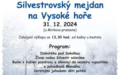 Spolek přátelé Vrbenska vás zve na již tradiční Silvestrovský mejdan