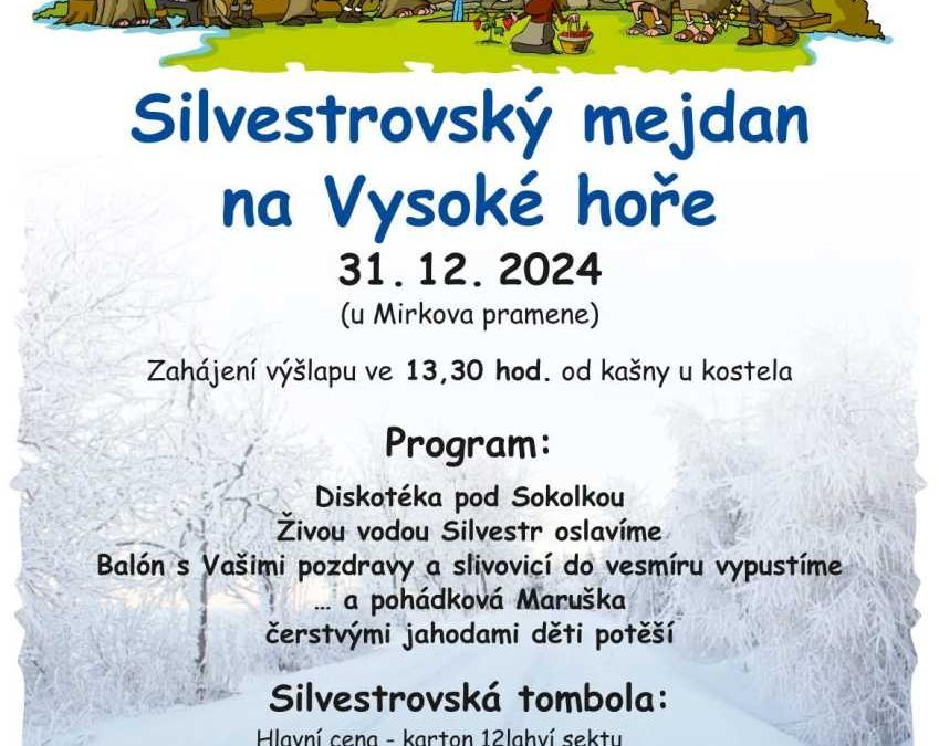 Spolek přátelé Vrbenska vás zve na již tradiční Silvestrovský mejdan