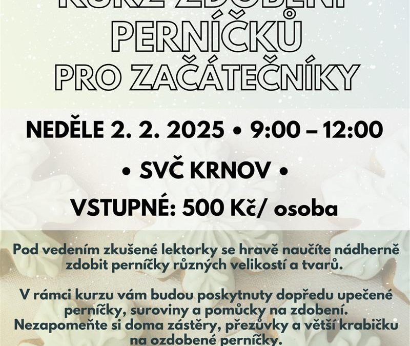 Krnov: Proběhne další kurz zdobení perníčků pro začátečníky