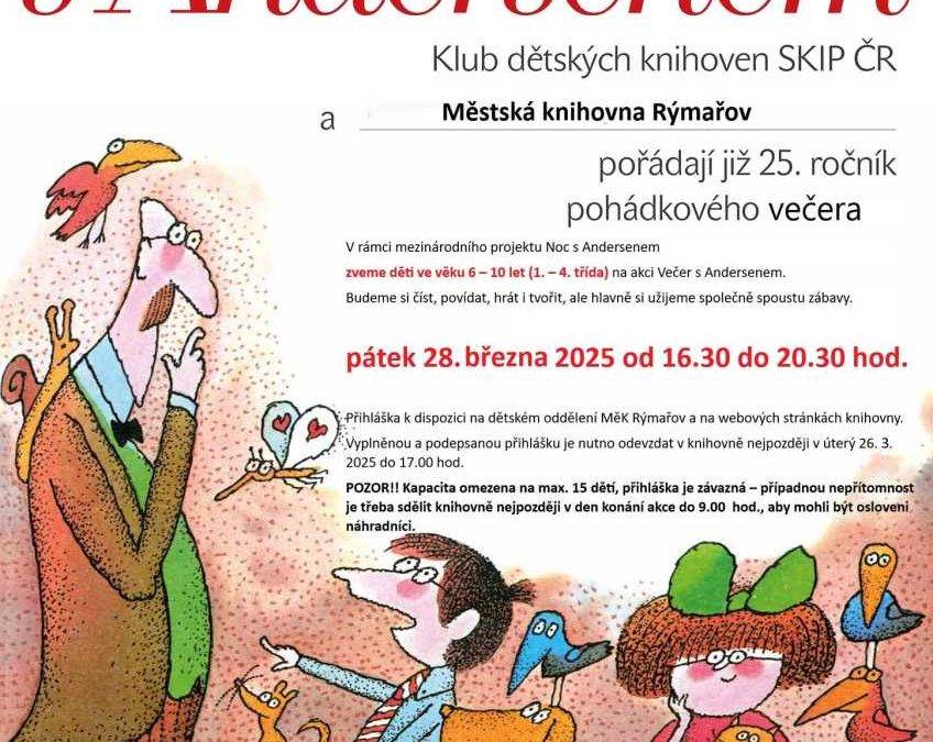 Městská knihovna Rýmařov pořádá Večer s Andersenem