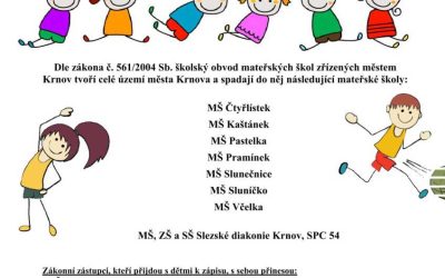 Proběhne zápis do mateřských škol v Krnově