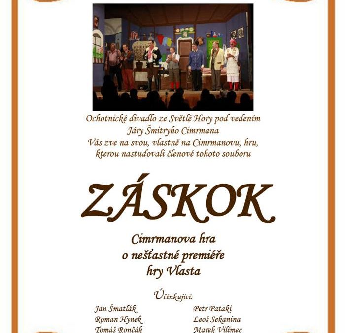 Ochotníci v akci: Přijďte na nezapomenutelný Záskok podle Cimrmana!