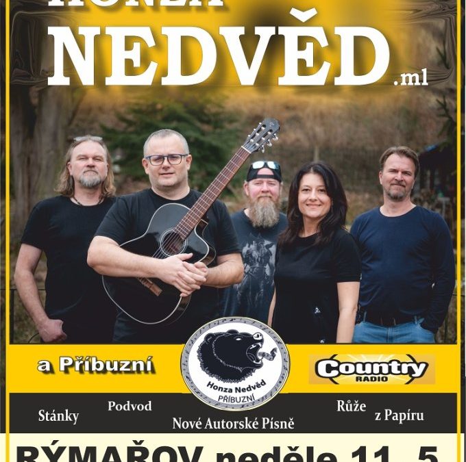 Honza Nedvěd ml. se skupinou Příbuzní vystoupí v Rýmařově