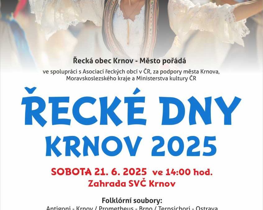 Krnov se roztančí v rytmu Řecka! Přijďte na Řecké dny 2025