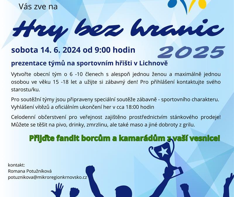 Hry bez hranic 2024: Přijďte si zasoutěžit