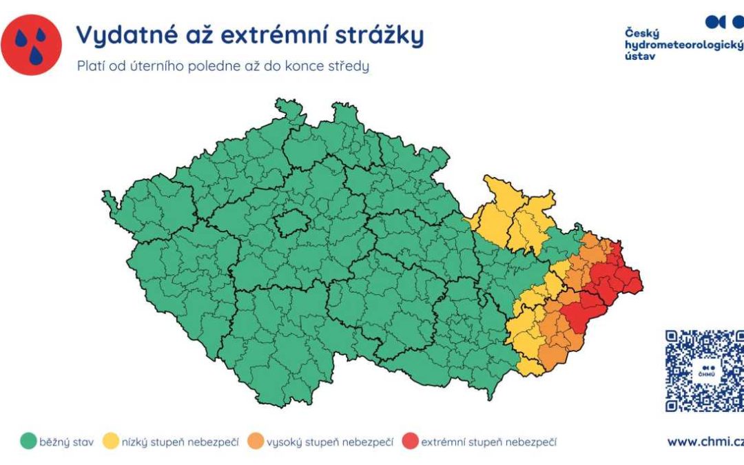 Vydatný déšť zasáhne Bruntálsko – platí výstraha
