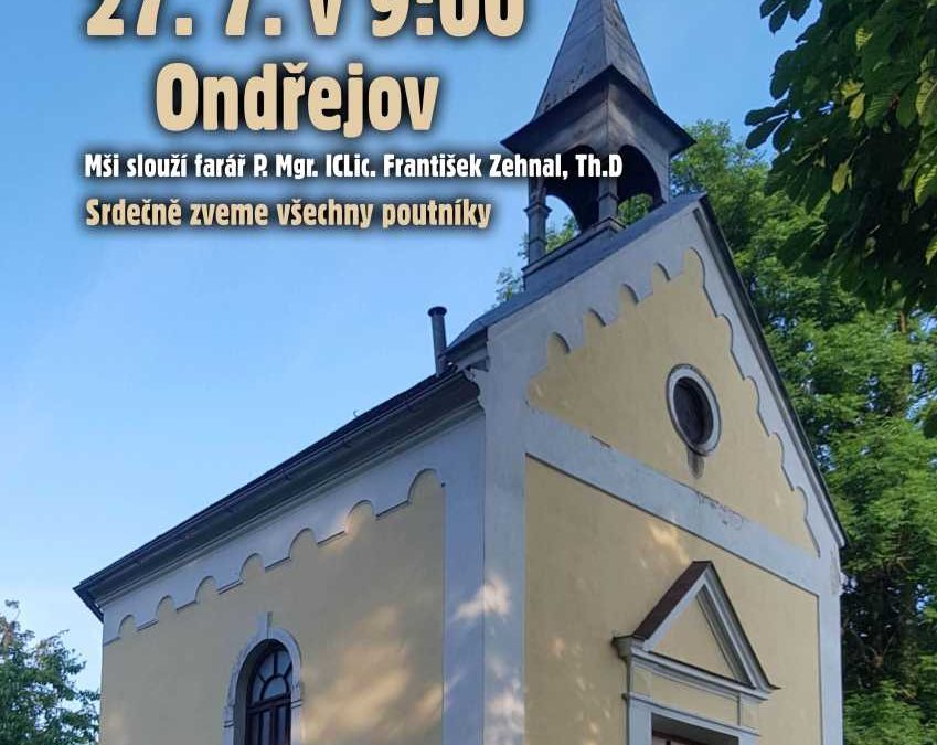 Ondřejov slaví svatou Annu – nedělní pouť zve všechny poutníky