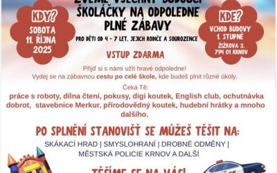 Krnov: ZŠ Žižkova zve budoucí prvňáčky na sobotní odpoledne plné her