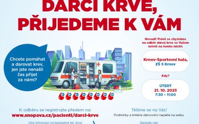 Darujte krev v Krnově – bez cesty do Opavy