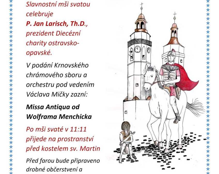 Svatý Martin přijede do Krnova na bílém koni