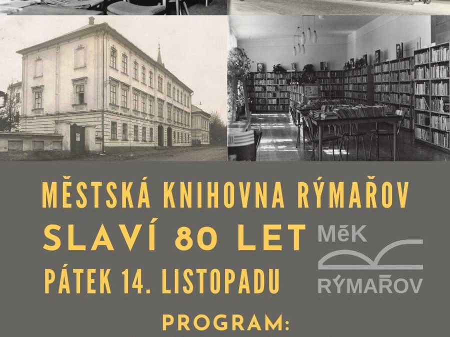 Osm desetiletí rýmařovské knihovny: oslava s poezií a hudbou