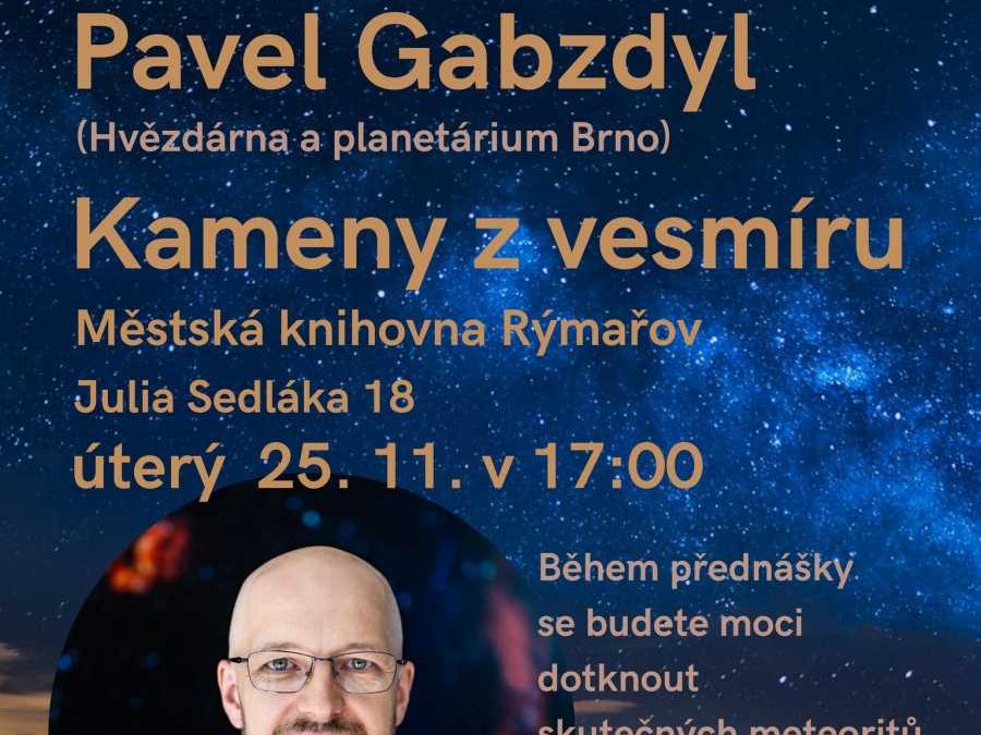 Dotkněte se vesmíru: Beseda s Pavlem Gadzbylem v rýmařovské knihovně