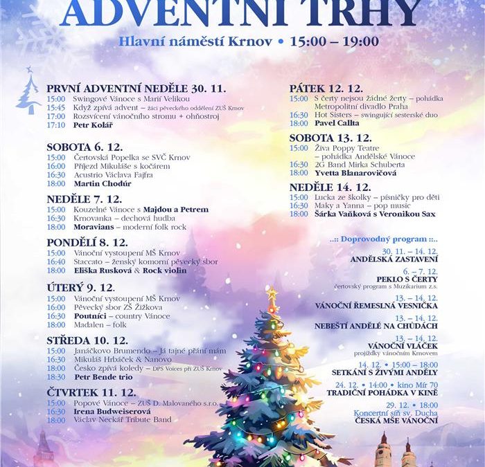 Krnov: Vánoční atmosféru navodí adventní trhy