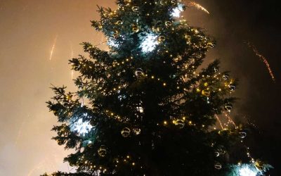 Krnov zahájil advent rozsvícením stromu, ohňostrojem a koncertem Petra Koláře