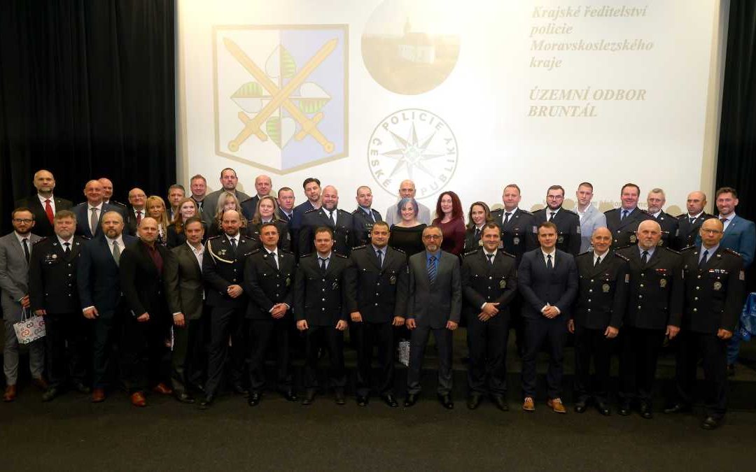 V Rýmařově ocenili nejlepší policisty a policistky z Bruntálska