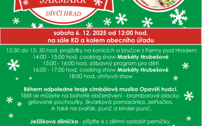 Už tuto sobotu: Vánoční jarmark v Dívčím Hradě s Markétou Hrubešovou