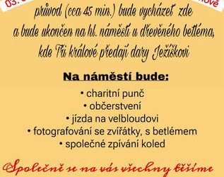 Tříkrálová sbírka v Krnově: průvod s velbloudem a třemi králi už 3. ledna