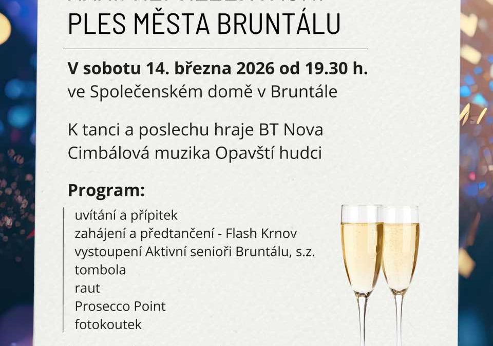Reprezentační ples města Bruntálu roztančí Společenský dům