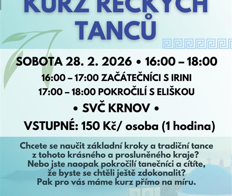 Řecké tance v Krnově: dvě lekce, jeden temperament