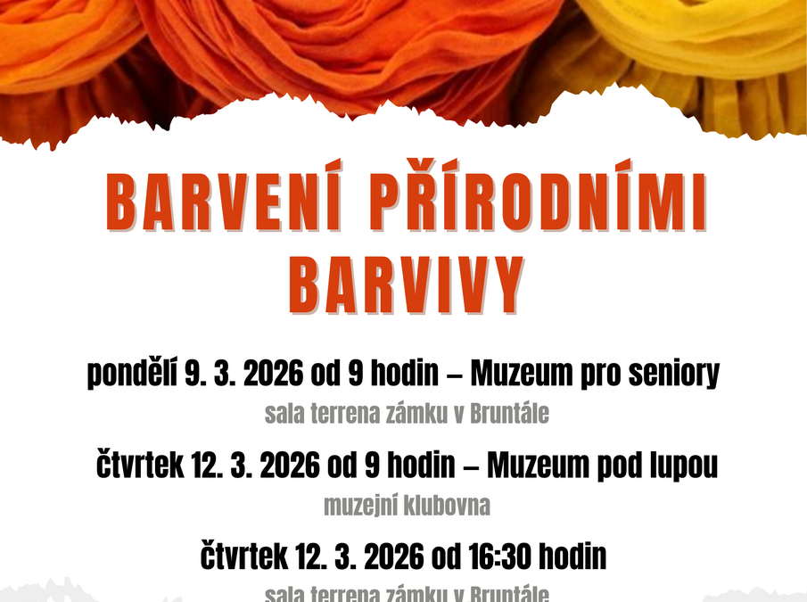 Přednáška v bruntálském zámku představí tradiční barvířské řemeslo a přírodní barviva