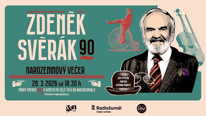 Rýmařov: Přímý přenos narozeninové oslavy Zdeňka Svěráka