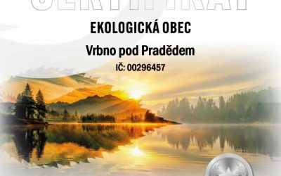 Město Vrbno pod Pradědem získalo stříbrný certifikát Ekologická obec
