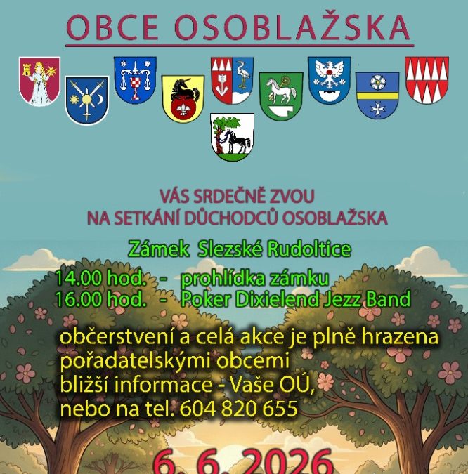 Setkání seniorů Osoblažska na zámku ve Slezských Rudolticích