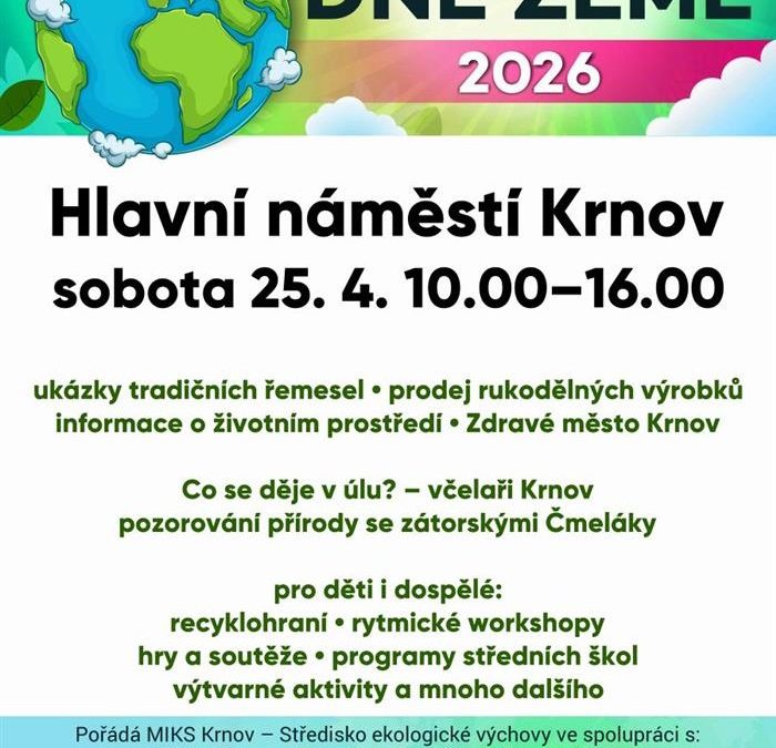 Den Země v Krnově nabídne jarmark, hry i ekologické aktivity