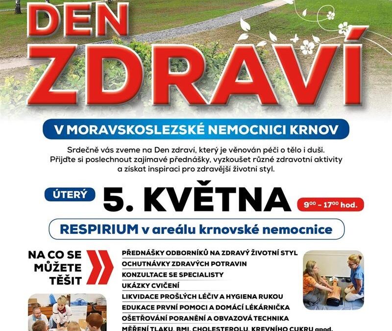 Den zdraví v Krnově nabídne program pro veřejnost