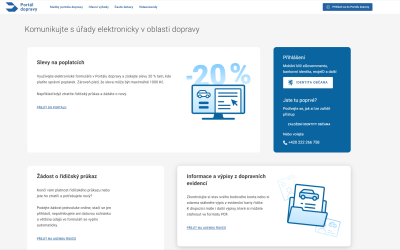 Portál dopravy jednoduše dostupný na doprava.gov.cz