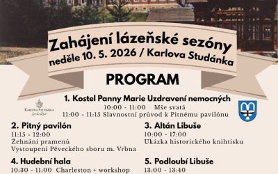 Zahájení lázeňské sezóny v Karlově Studánce 10. května propojí kulturu, místní spolky i historii léčebných zdrojů