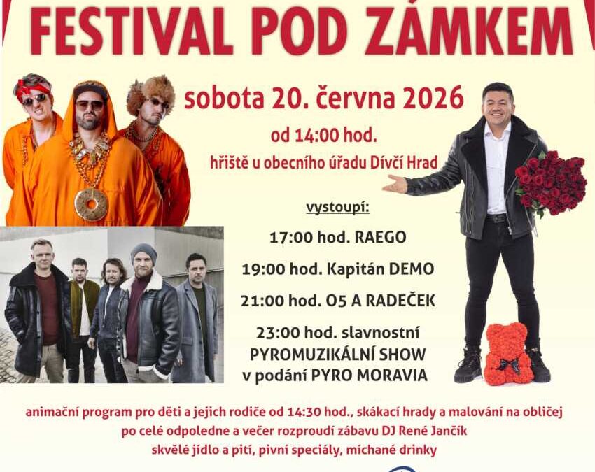 Dívčí Hrad: Festival pod zámkem 2026 nabídne velká jména i program pro děti