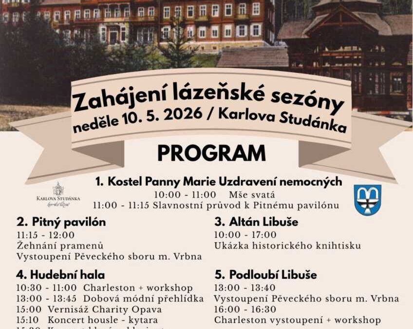 Lázně Karlova Studánka zahájí sezónu: žehnání pramenů s biskupem