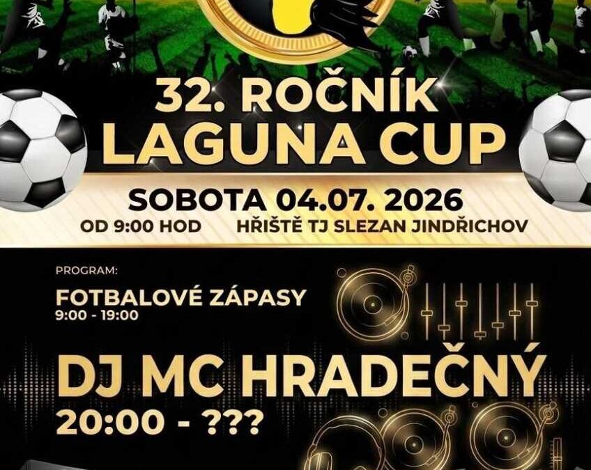 32. ročník Laguna Cupu: Jindřichov zve na fotbal, občerstvení i diskotéku