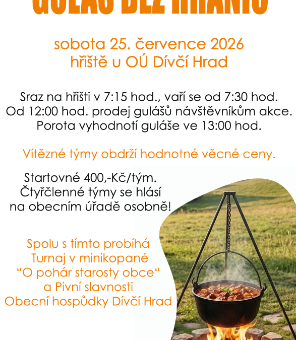 V Dívčím Hradě se bude vařit, soutěžit a slavit