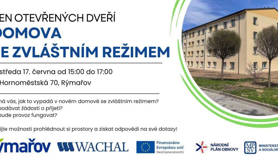 Domov se zvláštním režimem v Rýmařově zve na Den otevřených dveří