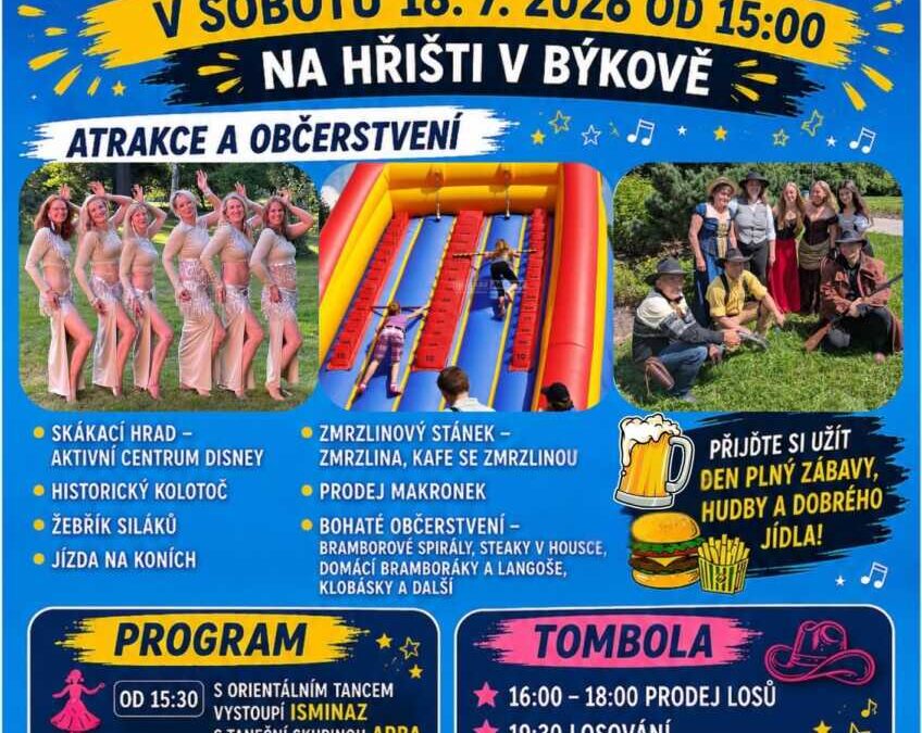 Býkov-Láryšov zve všechny na Den obce plný zábavy, hudby a skvělého občerstvení!