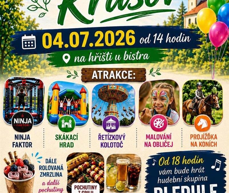 Den obce Krasov nabídne zábavu pro děti i dospělé