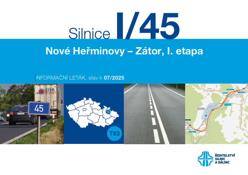 ŘSD zahajuje výběrové řízení na stavbu I/45 Nové Heřminovy – Zátor