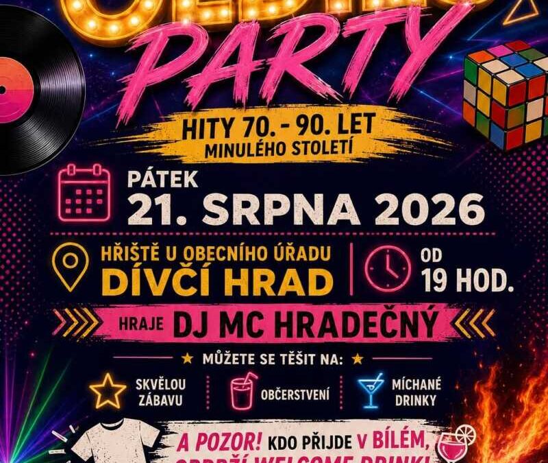 Oldies Party rozzáří Dívčí Hrad hity 70., 80. a 90. let