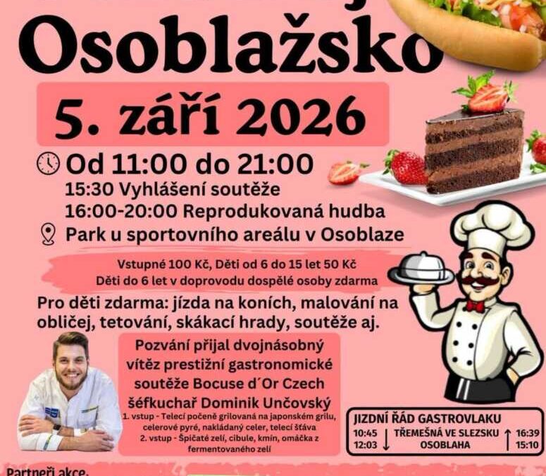 Gastrofestival Ochutnej Osoblažsko přiláká do Osoblahy milovníky dobrého jídla