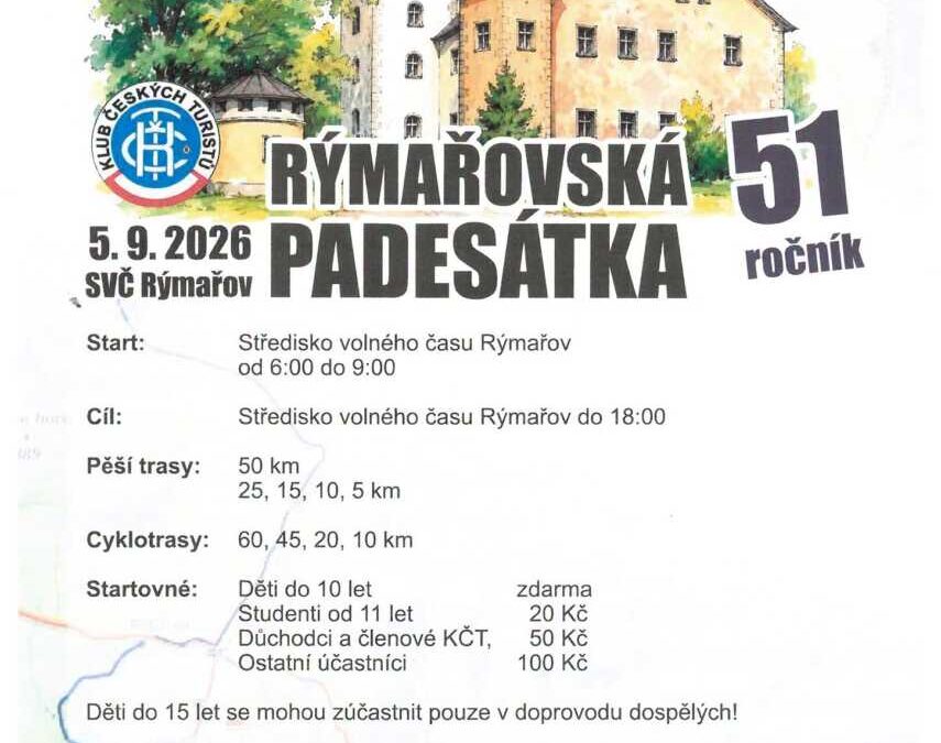 Rýmařovská padesátka se blíží!
