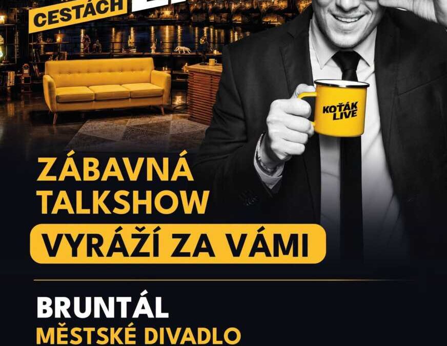 Koťák Live míří do Bruntálu. Jedinečný večer nabídne humor, rozhovory i známé hosty
