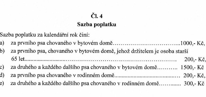 Foto: Vyhláška Obec Světlá Hora